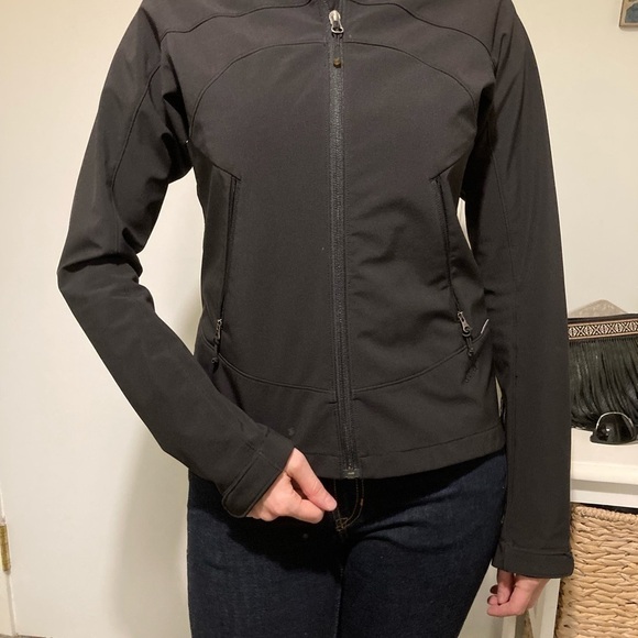 Lole SOFT SHELL FLEECE LINED WOMEN’S BLACK JACKET WITH HOOD - Size Small - Picture 3 of 15